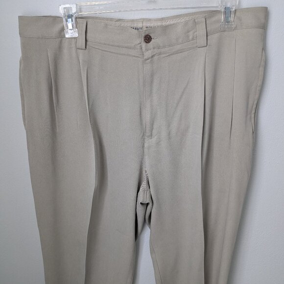 Tommy Bahama Men's 100% Silk Relaxed Fit Tan Trousers, 40 - Picture 2 of 5